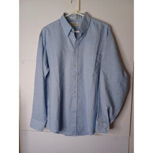 Vintage Gimbels For Men Collared Button Down Shirt Blue Size XL
